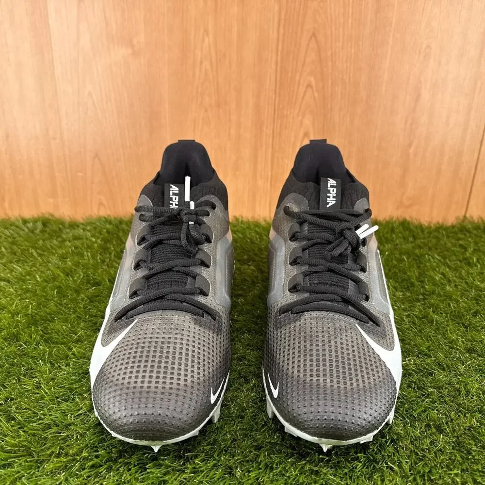 Nike Alpha Menace 4 Elite Black White Football Cleats IB2501-002 Men's Size 12.5